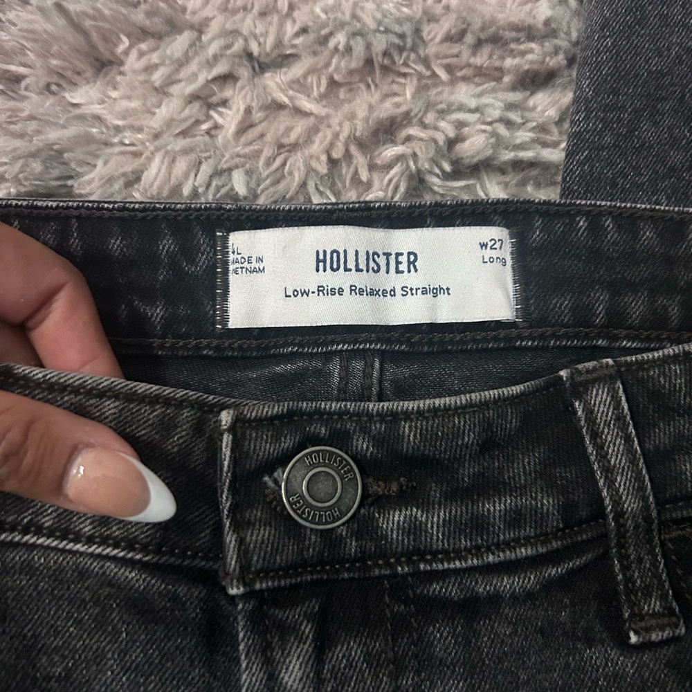 Hollister Women's Black wash Straight Leg Jeans